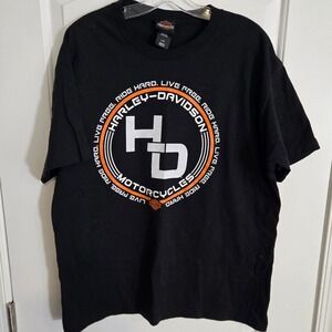 Harley Davidson Orlando Florida Shirt Large Black HD Motorcycles Biker Graphic